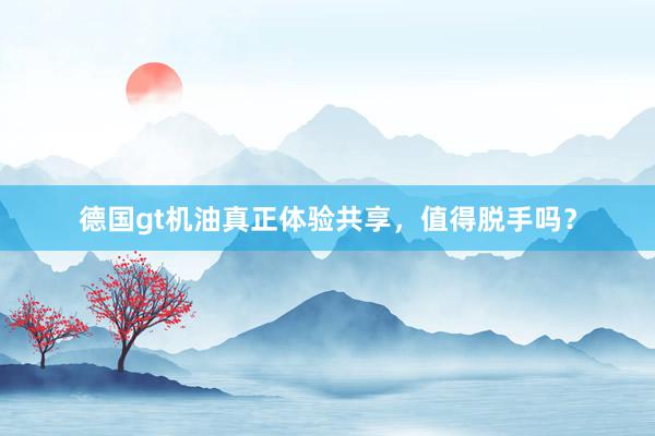 德国gt机油真正体验共享，值得脱手吗？
